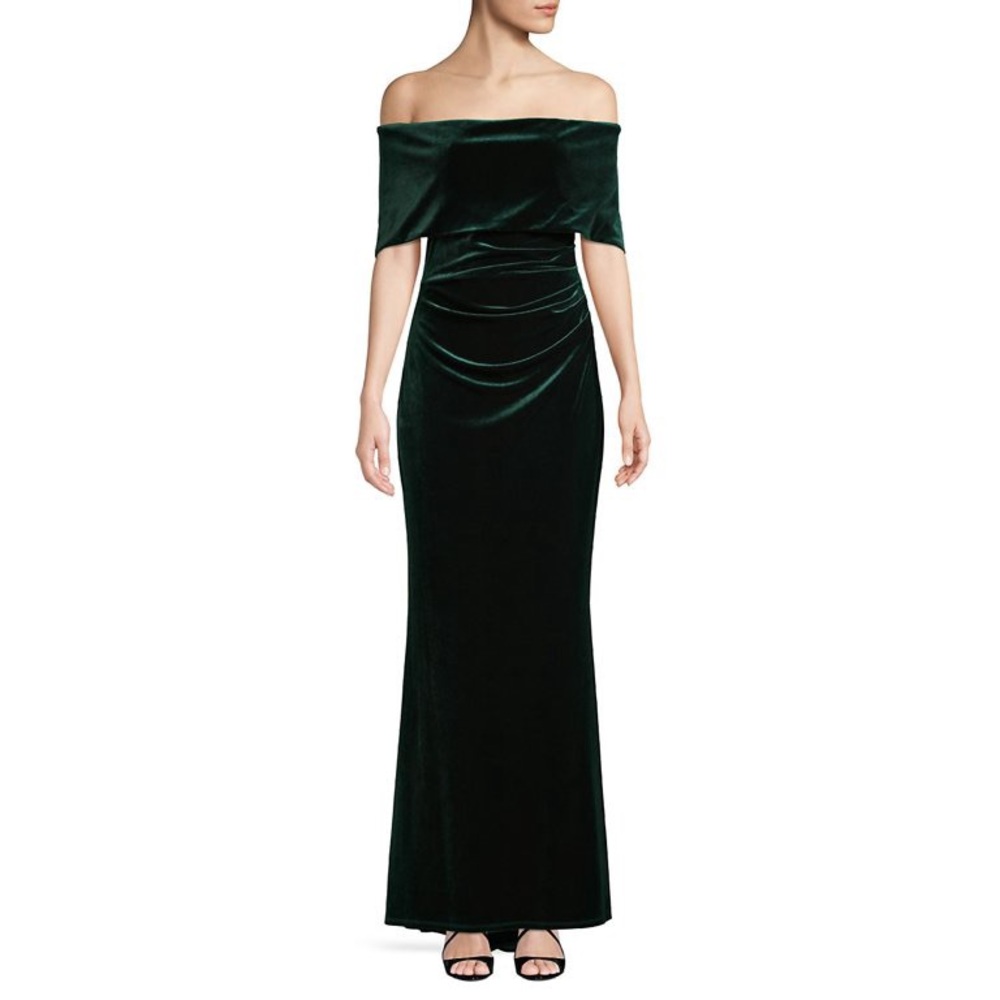 New - Vince Camuto Off Shoulder Velvet Gown - Size 10